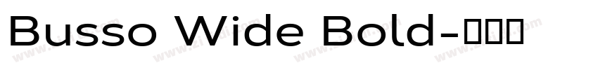 Busso Wide Bold字体转换
